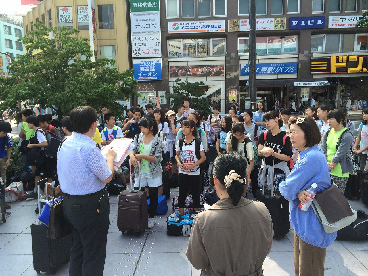 7月25日修練会へ出発 世田谷中高生部の部屋